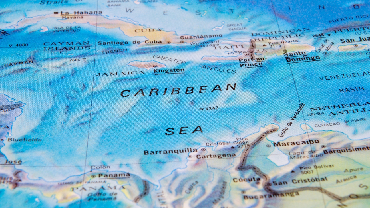 Bản đồ vùng biển Caribbean
